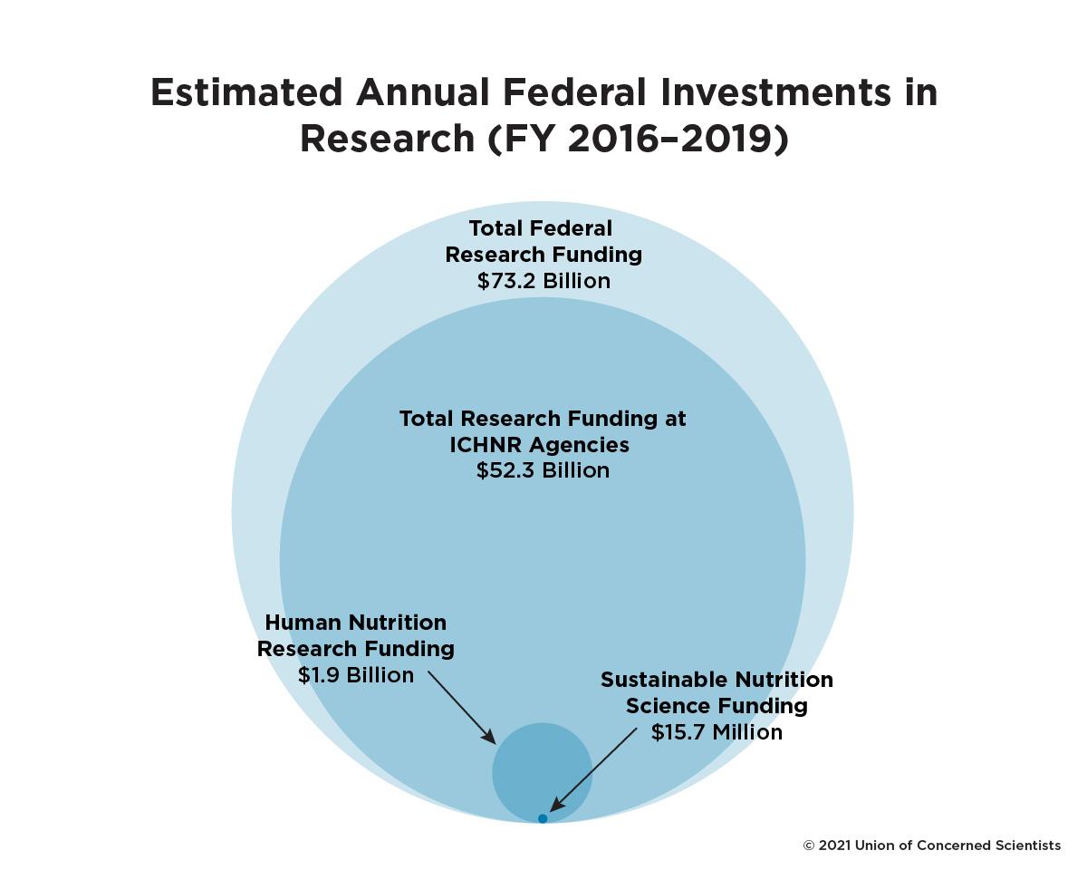 A figure showing Estimated Annual Federal Investments in Research (FY 2016–2019)