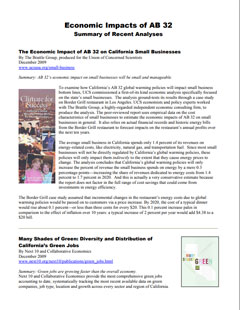 Cover of report on California AB 32