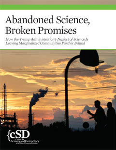 Cover of UCS report Abandoned Science, Broken Promises