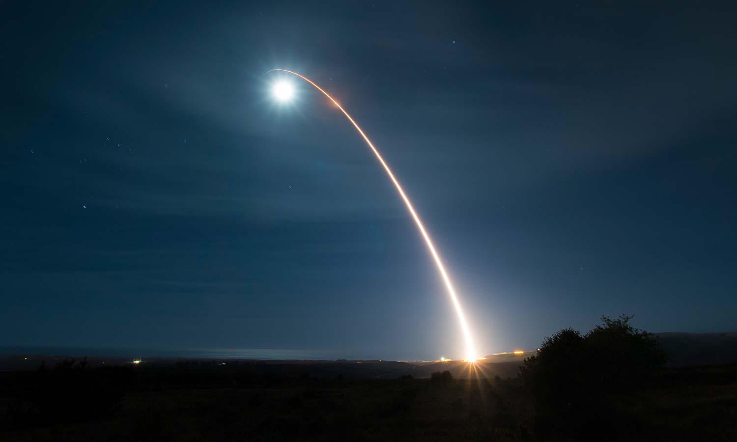 unarmed Minuteman III intercontinental ballistic missile test launch from Vandenberg Air Force Base, Calif. (