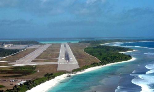 Airstrip at Diego Garcia atoll 