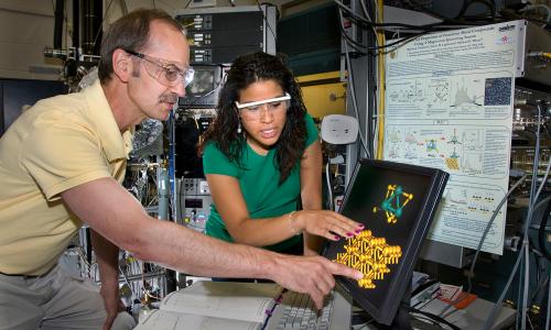 Two scientists at Brookhaven National Laboratory