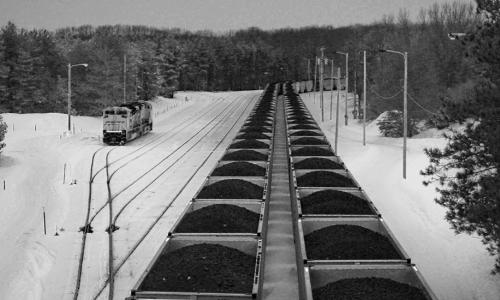 A train transporting coal