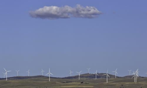 Wind turbines in the west