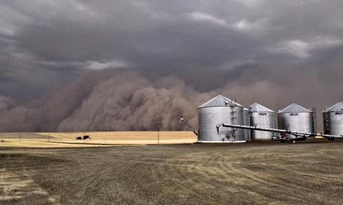 A dust cloud.